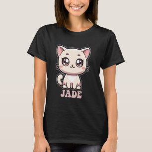 T-shirt Conception de chat Kitty mignon Jade pour les fill