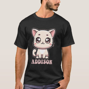 T-shirt Conception de chat Kitty mignon pour filles nom Ad