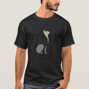 T-shirt Conception de chat minimaliste dans des tons moder