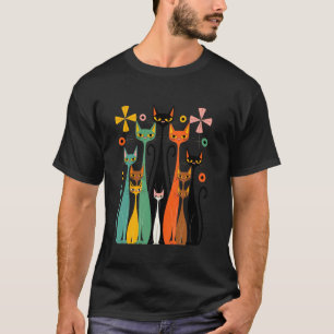 T-shirt Conception de chat Mod Rétro Vintage esthétique u2