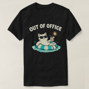 T-shirt Conception de chat pour nuits calmes minimales
