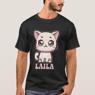 T-shirt Conception de chaton mignon pour les filles nommée