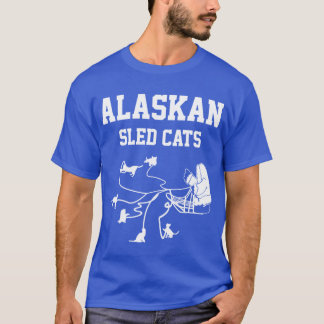 T-shirt Conception de chats à traîneau de l'Alaska