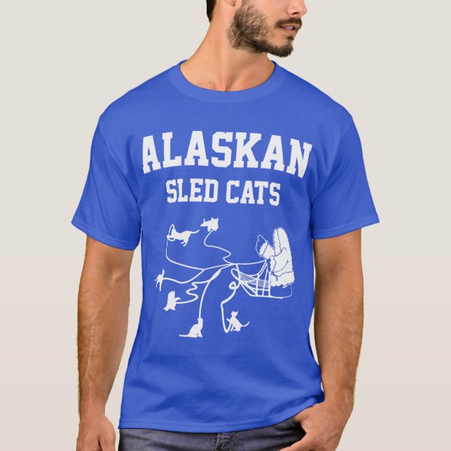T-shirt Conception de chats à traîneau de l'Alaska (Devant)