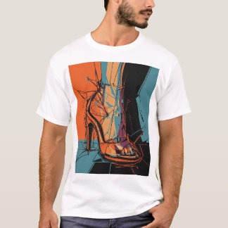 T-shirt Conception de chaussures pour femme Abstraite