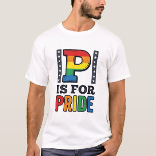 T-shirt Conception de chemise arc-en-ciel de lettre de fie