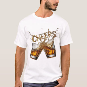 T-shirt Conception de chemise CHEERS en or élégante