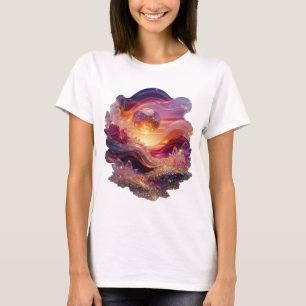 T-shirt Conception de chemise CRISTAUX DE RÊVE en argent a