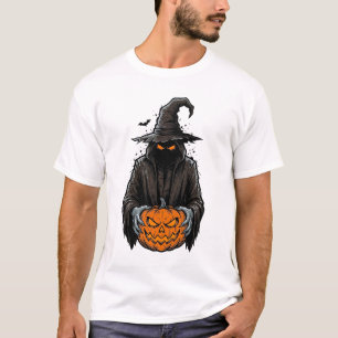 T-shirt Conception de chemise de citrouille d'épouvantail 