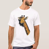Conception de chemise de girafe mignonne gravée vi