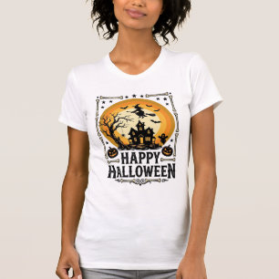 T-shirt Conception de chemise de lune de sorcière de Hallo