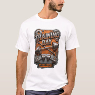 T-shirt Conception de chemise ICONIQUE TRAINING DAY orange