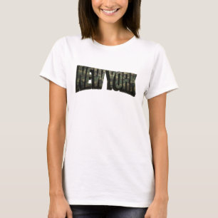 T-shirt Conception de chemise NEW YORK colorée dynamique