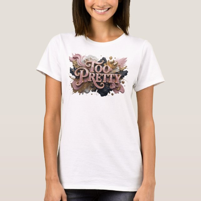T-shirt Conception de chemise rouge artistique Trop Jolie (Devant)