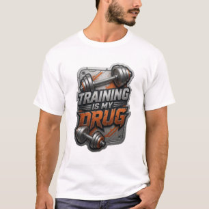 T-shirt Conception de chemise Snappy Silver TRAINING IS MY