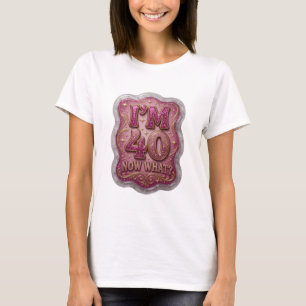 T-shirt Conception de chemise Statement Gold J'AI 40 MAINT