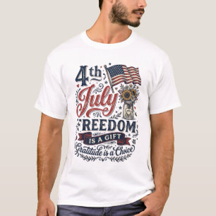 T-shirt Conception de chemise vintage de gratitude de libe
