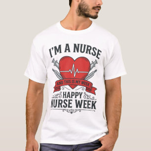 T-shirt Conception de chemise vintage Semaine de la infirm