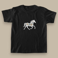 Conception de cheval à fleurs sauvages avec une am