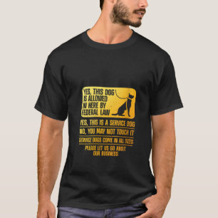 T-shirt Conception de chien de service pour femmes pour ho