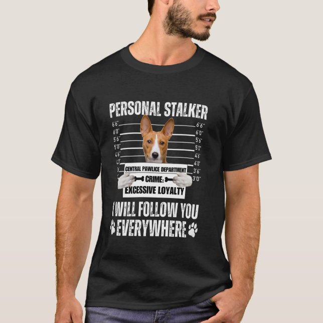 T-shirt Conception de chien traqueur personnel drôle - Bas (Devant)