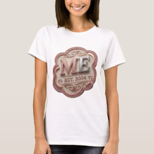 T-shirt Conception de citation artistique argent ME EST 20