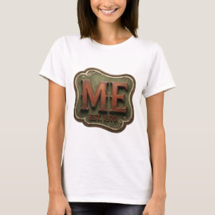 T-shirt Conception de citation artistique orange ME EST 19