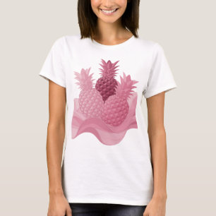 T-shirt Conception de citation d'ananas PINK rose propre