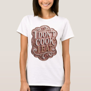 T-shirt Conception de citation emblématique en or I DON'T