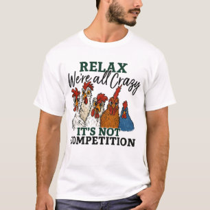 T-shirt Conception de citation folle de poulet drôle