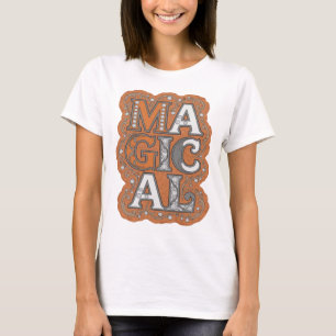T-shirt Conception de citation MAGIQUE Orange Cool