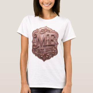 T-shirt Conception de citation Stylish Gold ME EST 1979