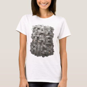 T-shirt Conception de citation TAX THE RICH Gris Croquant