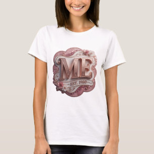 T-shirt Conception de citation Witty Gold ME EST 1980