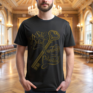 T-shirt Conception de clé Inspiration   Croyance en soi