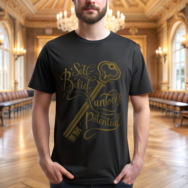 T-shirt Conception de clé Inspiration | Croyance en soi (Créateur téléchargé)