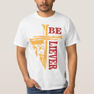 T-shirt Conception de clou de croix de Jésus – Puissant Ch