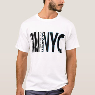 T-shirt Conception de code à barres New York City 1625