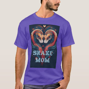 T-shirt Conception de cœur de maman serpent Coloré Snake L