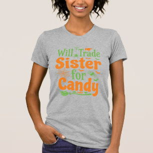 T-shirt Conception de commerce de bonbons de sœur d'Hallow
