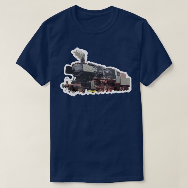 T-shirt Conception de contraste Locomotive pour les amateu (Design devant)