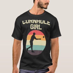 T-shirt Conception de Cornhole pour filles Bean Bag Jouer