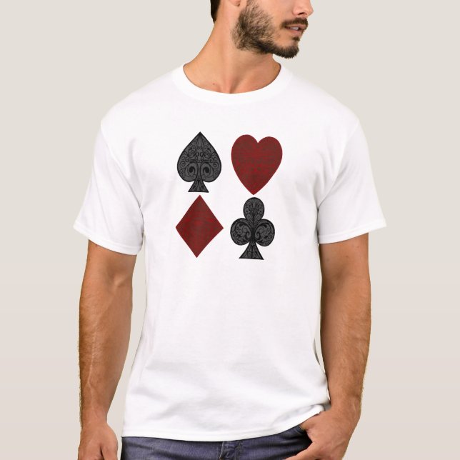 T-shirt Conception de costumes de carte de jeu (Devant)