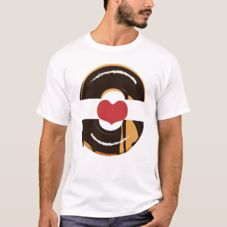 T-shirt Conception de couple de coeur de donut mignon