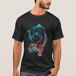 T-shirt Conception de créature mythique de poisson tigre p