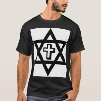 T-SHIRT CONCEPTION DE CROIX D'ÉTOILE DE DAVID ET DE