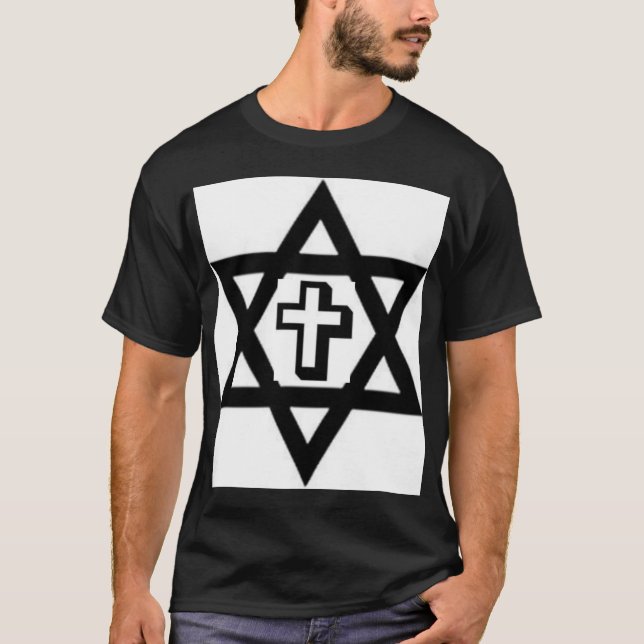 T-SHIRT CONCEPTION DE CROIX D'ÉTOILE DE DAVID ET DE (Devant)