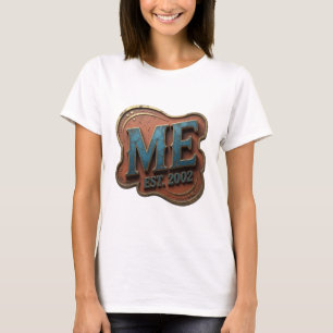 T-shirt Conception de déclaration artistique bleu ME EST 2