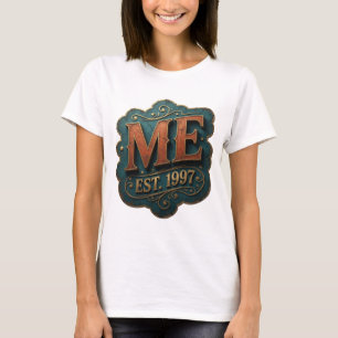 T-shirt Conception de déclaration artistique or ME EST 199
