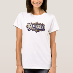 T-shirt Conception de déclaration BLESSED unique